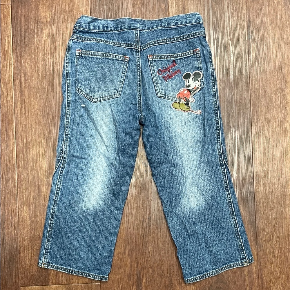 Vintage Disney Mickey Blue Jeans with Red Stitching - Picture 6 of 9